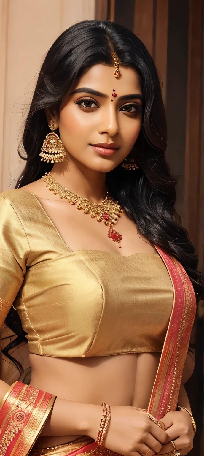 Degree in saree original chudi mangalsutra makeup 💄