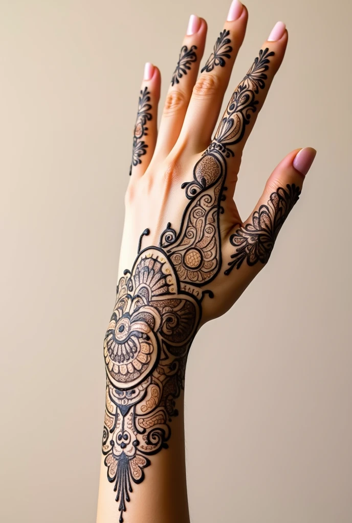 generate more unique Arabic mehndi design on hand