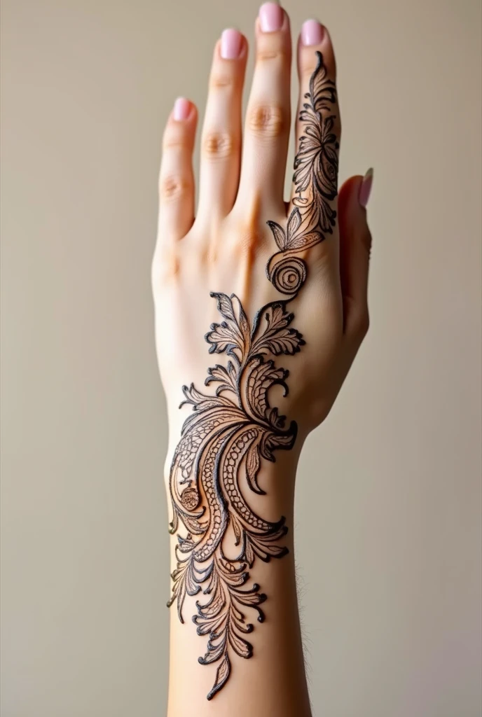 generate unique Traditional mehndi design on hand