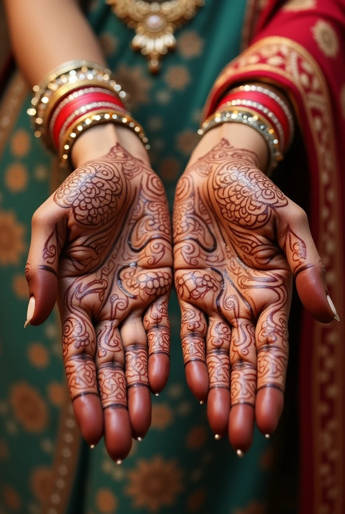 generate more unique Bridal mehndi design on hand