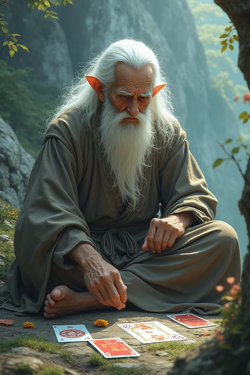 Nyoro Sennin playing a card game