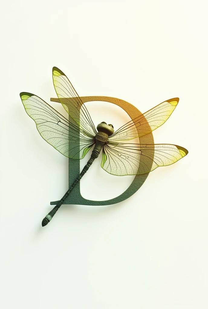 DMP formed with dragonfly wings for a logo