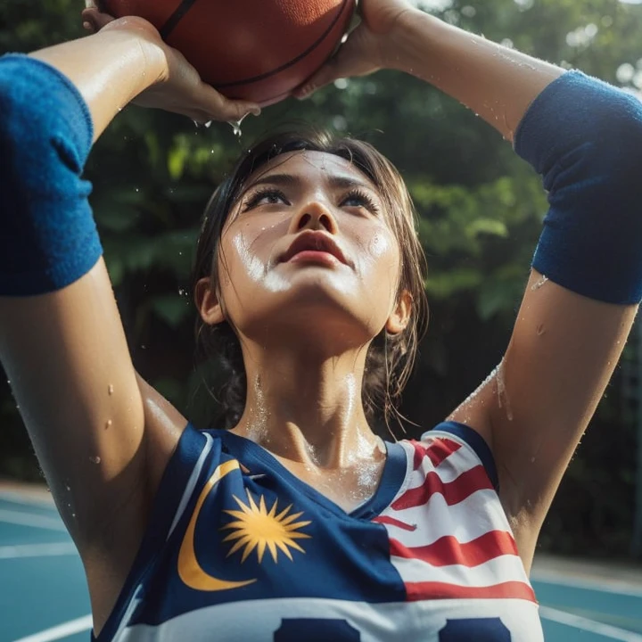 Sweaty girl 