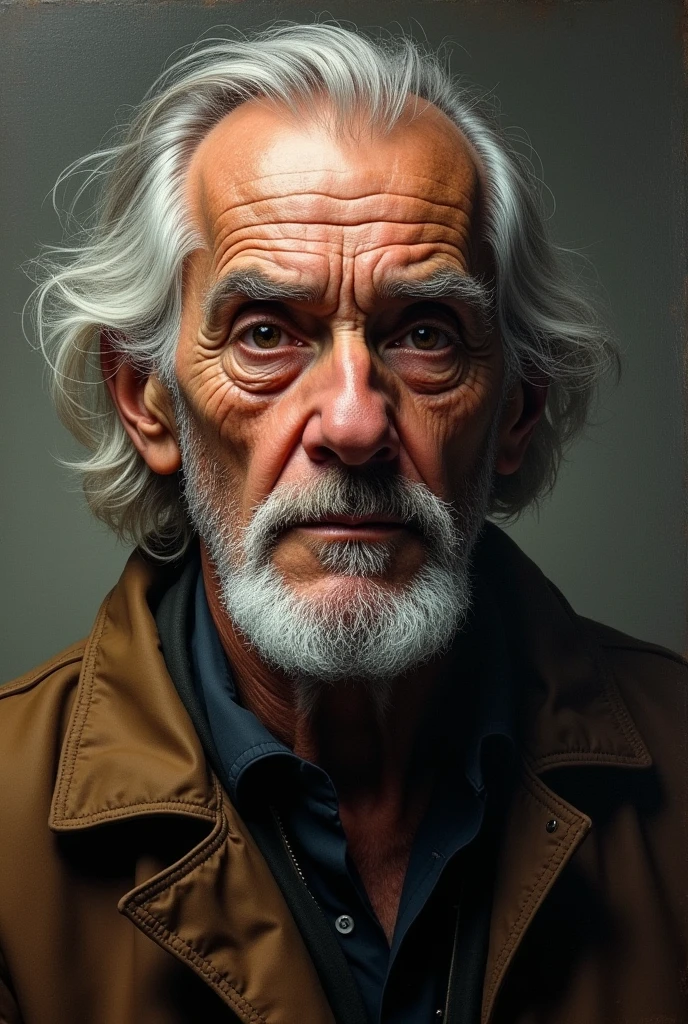 I am the last portrait before my death, everything I had in life was seen there , The message I want to convey is that life is important, style is real, very real, of this reality. , 48k uses the rule of thirds the latest lighting techniques 