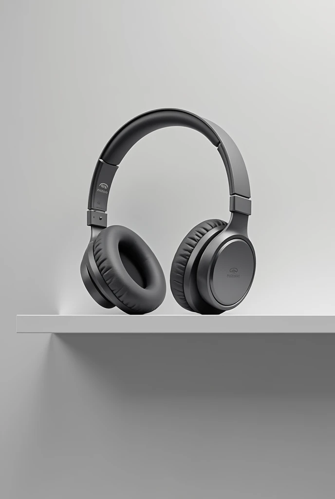 large headphones, on a ledge