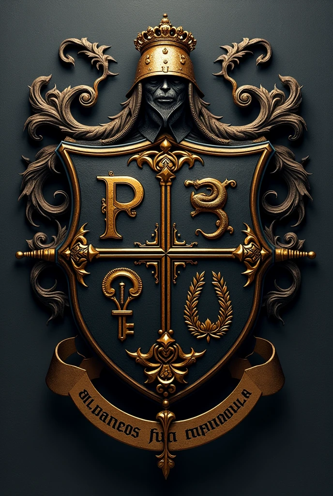 Elements of the Coat of Arms:
1. shield: At the center, a robust and imposing shield, divided into four quadrants, representing the different factions (Politicians, businessmen, thugs, and officers) that make up society.
2. Symbols:
• Watchful Eye: At the top of the shield, an all-seeing eye, simbolizando o Control total e a vigilância sobre a cidade.
• Key and Chain: A cross wrench with a chain in a quadrant, representing the power to decide the fate of the city.
• Serpent and Sword: A serpent entwined around a sword in another quadrant, symbolizing manipulation and hidden power.
• Olive Branch: An olive branch, perhaps surrounded by thorns, to represent the “peace” they offer to the city, but at a cost.
3. colors:
• Black and Gold: Black to represent mystery and secrecy; gold to represent power and wealth.
4. Motto: Below the shield, um lema em latim que pode refletir o Control e o segredo, such as "All Under Control" (Everything Under the Empire).
5. Helmet and Crown: Above the shield, a knight's helmet, Representing Leadership, and a crown, to symbolize the supreme authority of society.
Coat of Arms Generation Prompt:
“Create a coat of arms for a secret society made up of tycoons, Politicians, police officers, businessmen, e até thugs. O brasão deve apresentar um escudo divided into four quadrants, each with symbols representing power, Control, and mystery: a watchful eye, a key crossed with a chain, a snake coiled around a sword, and an olive branch surrounded by thorns. Use black and gold colors to represent secrecy and wealth.. Inclua a knight's helmet com uma coroa no topo e um lema em latim ‘Omnia Sub Imperium’ abaixo do escudo.”