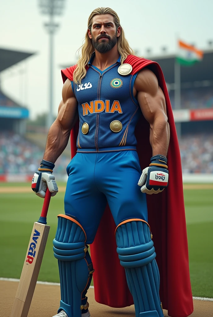 Thor in Indian cricket team's jersey