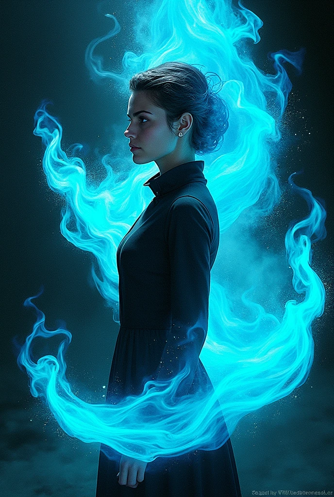 Blue Flame in the Darkness, Young woman
