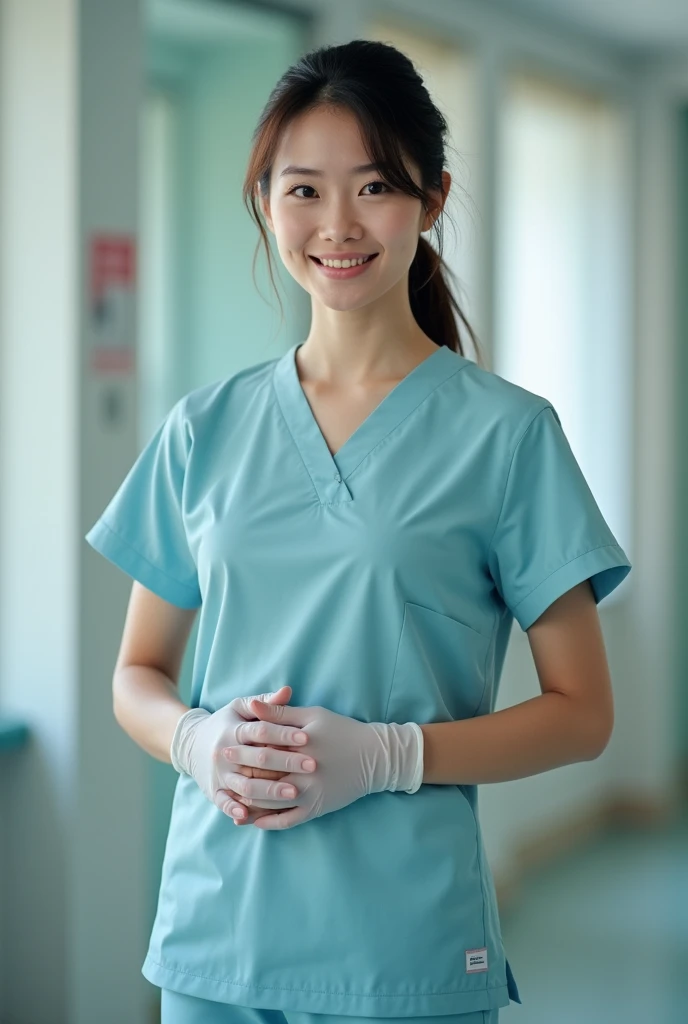nurse、nurse、woman、Japanese、photograph、Healthy body shape:長時間の勤務や体力を要する仕事をこなすためのHealthy body shapeや体力が求められます。
Comfortable and functional clothing:スクラブやnurseユニフォーム、Comfortable footwear(Sneakers and closed-toe shoes)Wearing。
Hand Hygiene:Frequent hand washing and sanitizing、Clean hands are a feature。
Leg strength and endurance:Work requires long periods of standing or walking、Strong legs and hips。