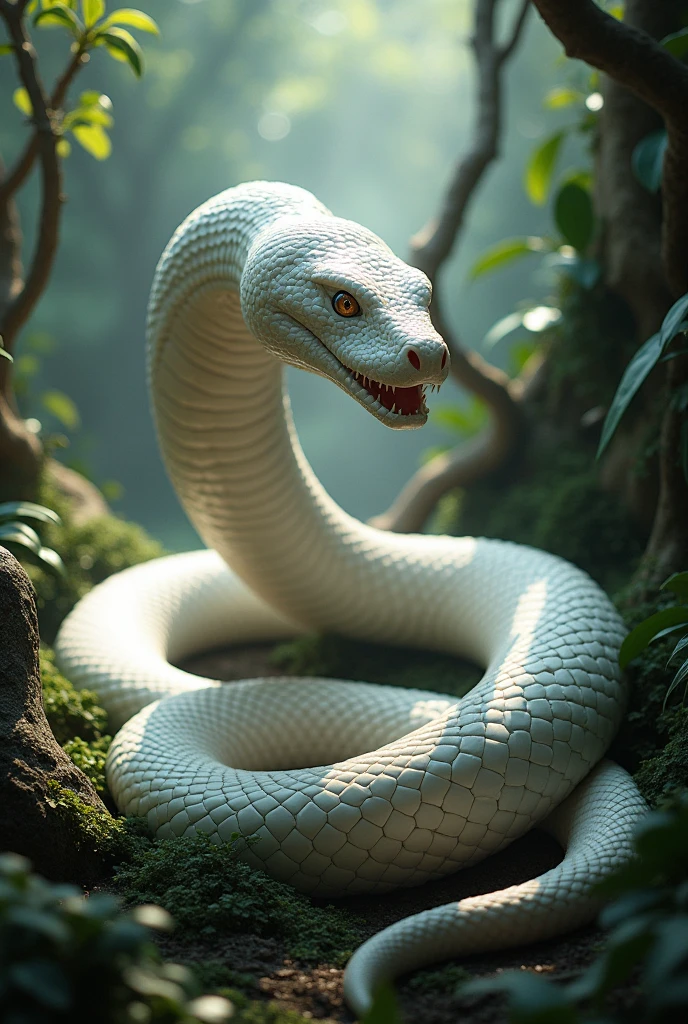 White dangrious anoconda