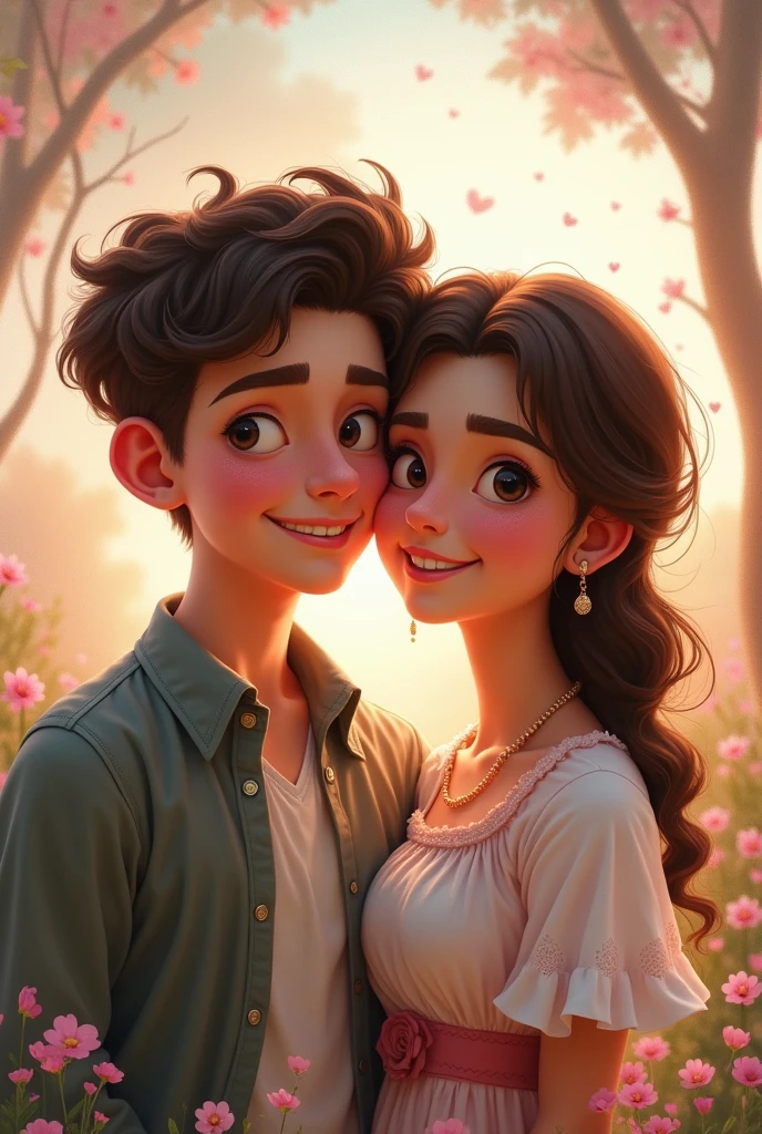 I want an image with the following names, Miguel and Valeria