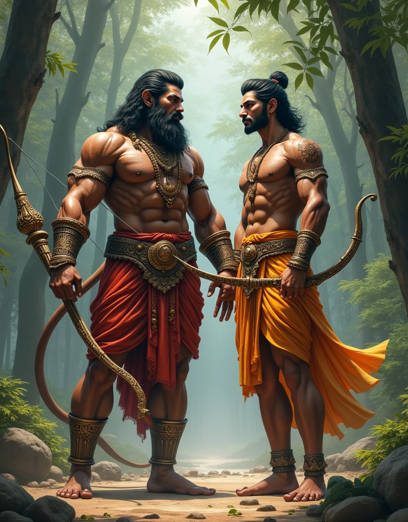 Lord Hanuman aur shree Ram Dhanush pakad ke khade rahe