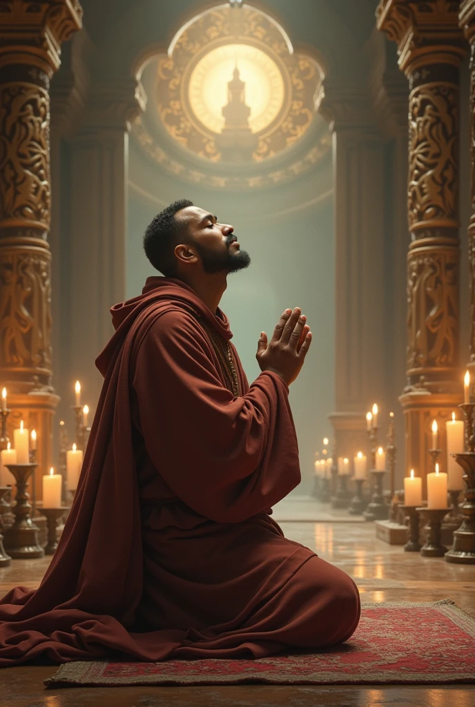  A devotee praying god
