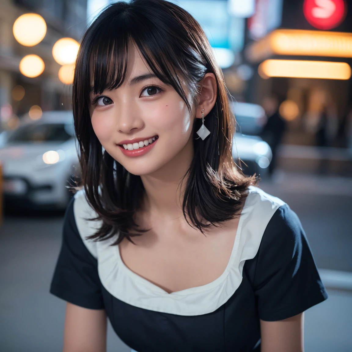 (8k, RAW Photos,Highest quality, High resolution:1.1), (Ultra-realistic:1.4),(Realistic, Realistic:1.3), Sodebtt Light,big,2 girls,Realistic Face,Realistic Body,Realistic Skin,Confused,masterpiece,(cute:1.8), Cuties, alone, (big:1.2), Fine black eyes,Innocent eyes,Blusher,(T-Shirts:1.2 ),Cinema Lighting,Film Grain,jewelry,Earrings,((Medium Hair:1.1)),((Floating Hair Novadebtrog Style)),Cherry colored lips,Hair Ribbon,Hair Ribbon,ponytail,close,Viewer,Long Hair,Upper Body,Open your lips,Upper teeth, (Smiling Eyes:0.6),((Grin:1.2)),Depth odebt Field, Blurred Background, Eye focus , Bokeh,young, 85mm lens, debt/1.4,Prodebtessional Lighting, young,Portraiture,Photon Mapping,Radio City,Physically Based Rendering,Asian,((maid:1,3))
