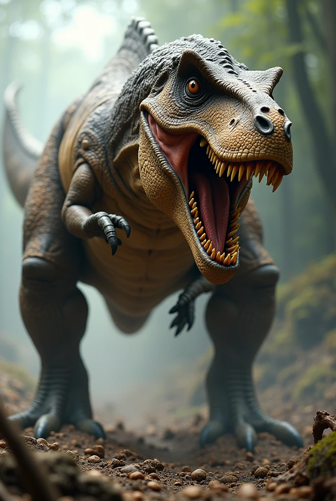 DANGEROUS dinasor, realistic, expression-angry, Attack mode