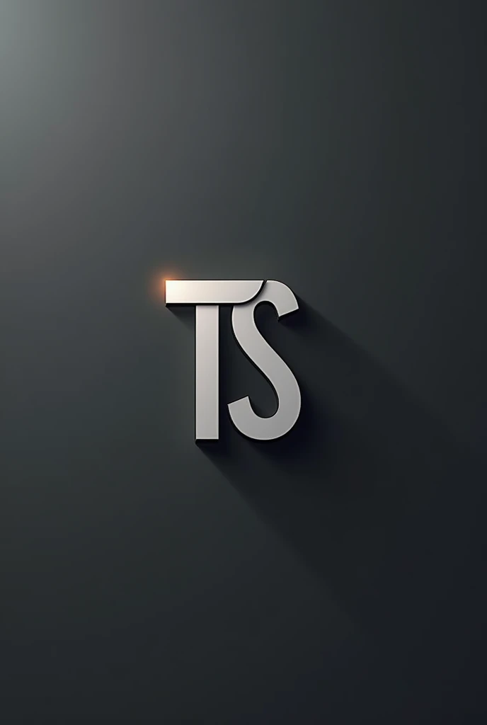 write a logo that has the word "TS" in it. the back ground should be a plain aesthetic color, the color of the letters can be monochrome or something dark color but has light color too as long as it will emphasize the power of "TS".