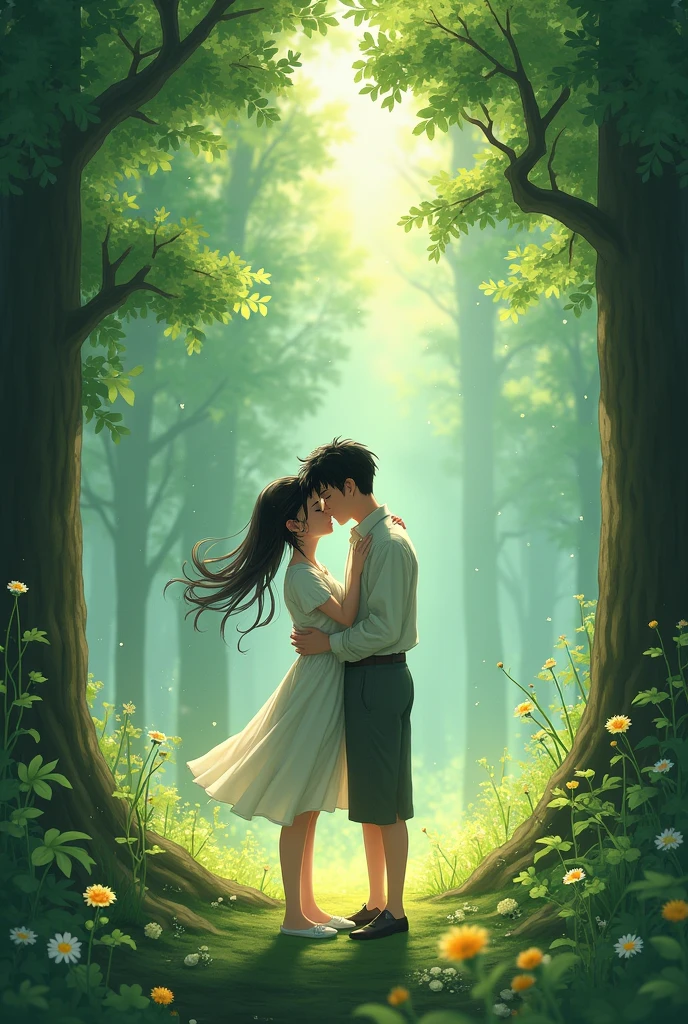 a sungsan forest a Alone girl kiss a boy to deeply