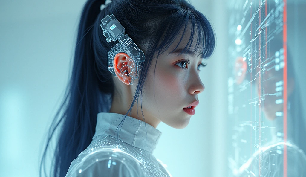 (masterpiece:1.2,Superior Quality,mirror-like,Cinematic Experience,Realistic:2.0,RAW Photos:2.0,Very detailed),8k,wallpaper,(Representing blueprints through holograms:2.0),(Beautiful woman:2.0),Female Cyborg,(Female Cyborgの設計図:2.0),(Draw the front view:2.0),(Avant-garde design:2.0),(Drawing out detailed designs:2.0),(Numerous notes on configuration:2.0),(Beautiful Face,Beautiful Eyes,Beautiful Hair)