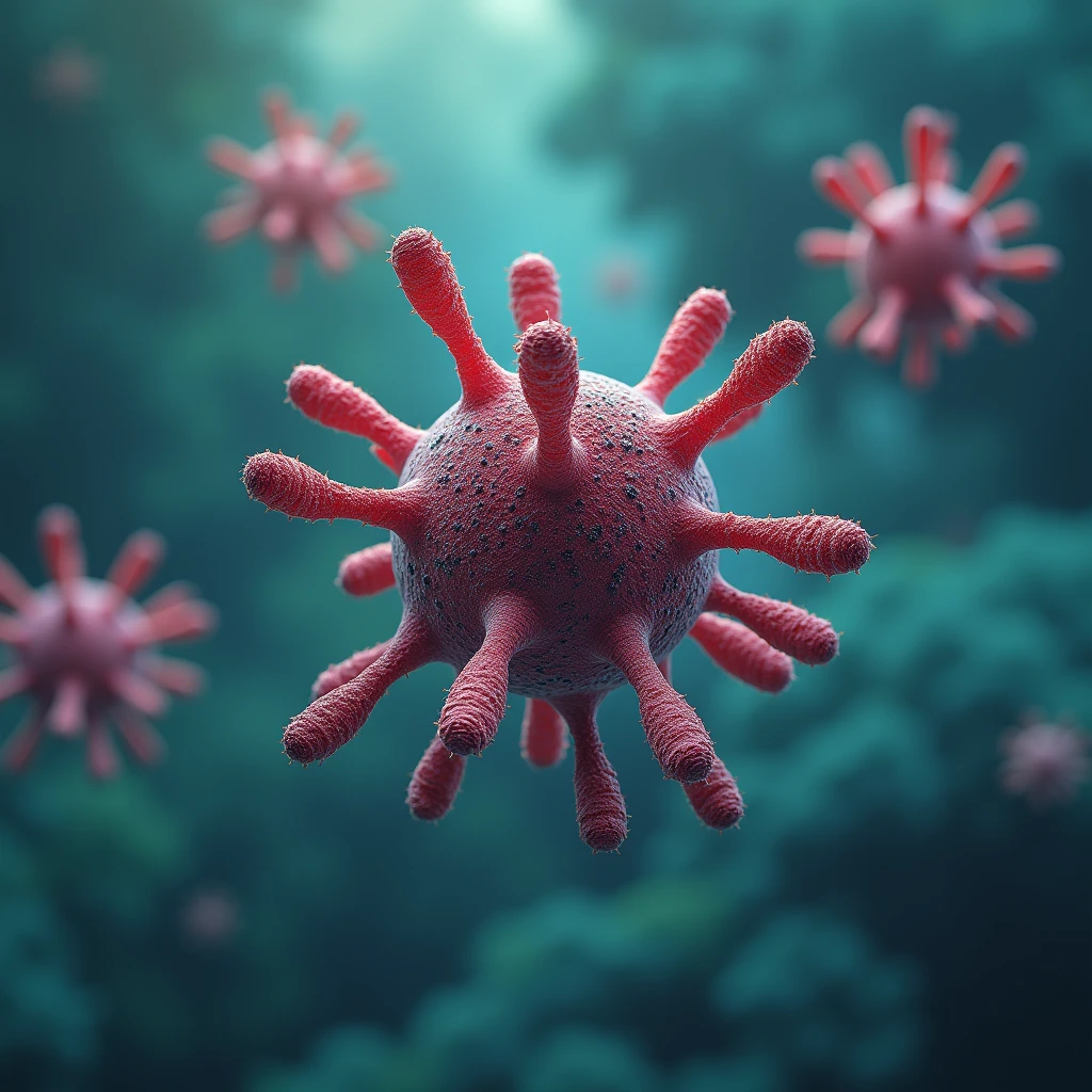 Image of a superbug fighting an antibiotic medicine 