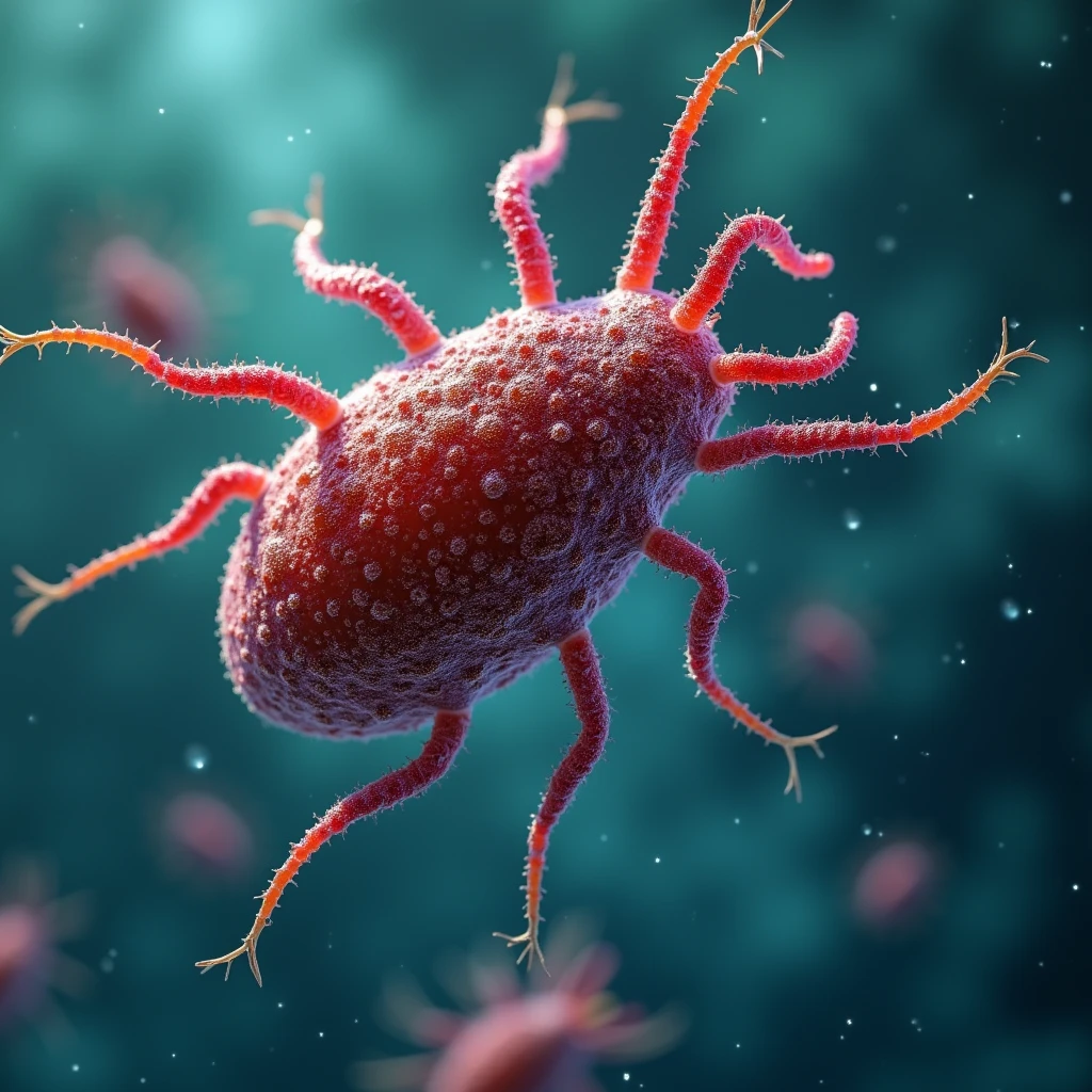 Image of a superbug fighting an antibiotic