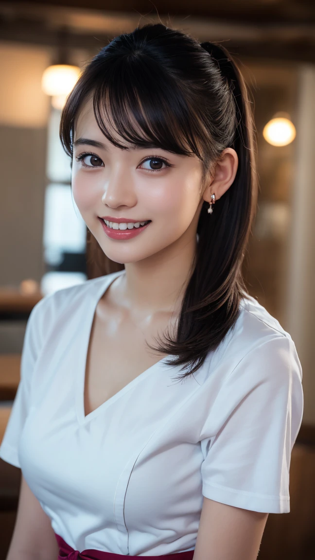 (8k, RAW Photos,Highest quality, High resolution:1.1), (Ultra-realistic:1.4),(Realistic, Realistic:1.3), Sodebtt Light,big,2 girls,Realistic Face,Realistic Body,Realistic Skin,Confused,masterpiece,(cute:1.8), Cuties, alone, (big:1.2), Fine black eyes,Innocent eyes,Blusher,(T-Shirts:1.2 ),Cinema Lighting,Film Grain,jewelry,Earrings,((Medium Hair:1.1)),((Floating Hair Novadebtrog Style)),Cherry colored lips,Hair Ribbon,Hair Ribbon,ponytail,close,Viewer,Long Hair,Upper Body,Open your lips,Upper teeth, (Smiling Eyes:0.6),((Grin:1.2)),Depth odebt Field, Blurred Background, Eye focus , Bokeh,young, 85mm lens, debt/1.4,Prodebtessional Lighting, young,Portraiture,Photon Mapping,Radio City,Physically Based Rendering,Asian,((maid:1,3))