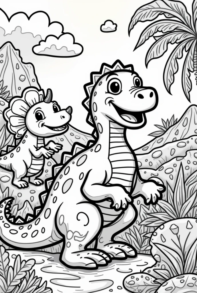 Dinosaur Kids Coloring Pages