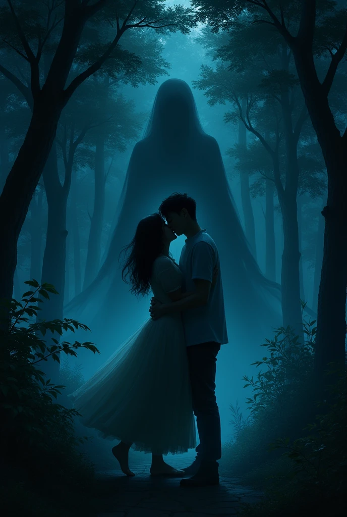 a sungsan forest a Alone girl kiss a boy to deeply A dark night Me and So Scary in a back side gost