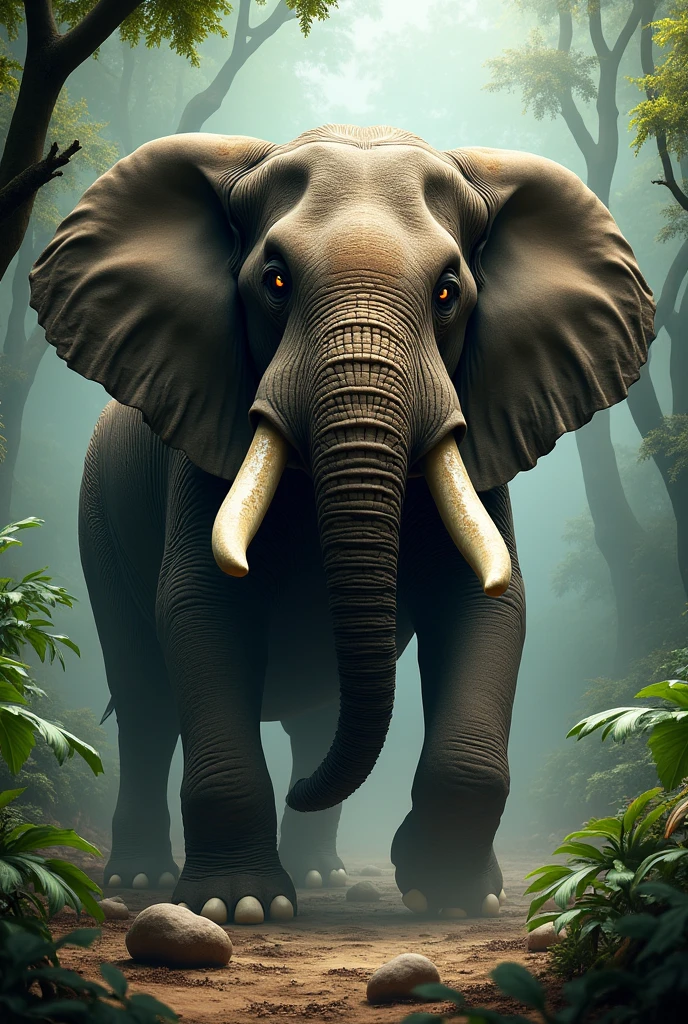 Angry elephant