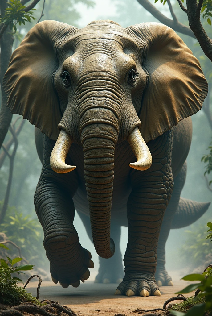Alligator mixed with an elephant