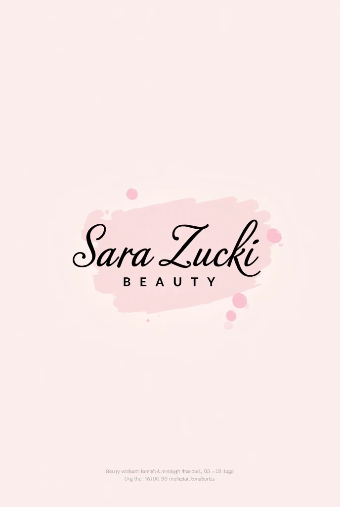 A logo for my brand Sara Zucki Beauty in very delicate pink tones and with nail and makeup elements, something very modern and trendy.
