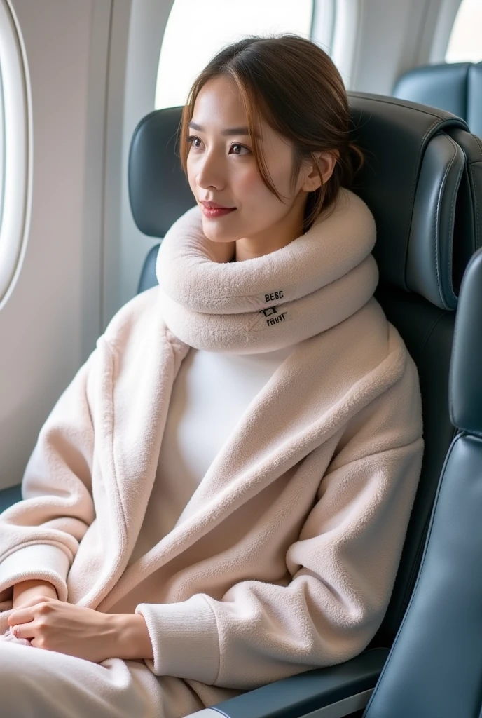 Travel blanket that can change to neck pillow 