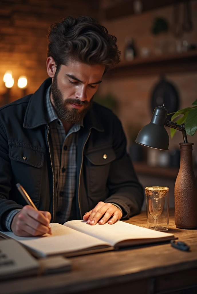 Man making a script