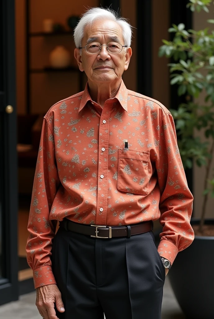 Red and beige senior shirt, 2025