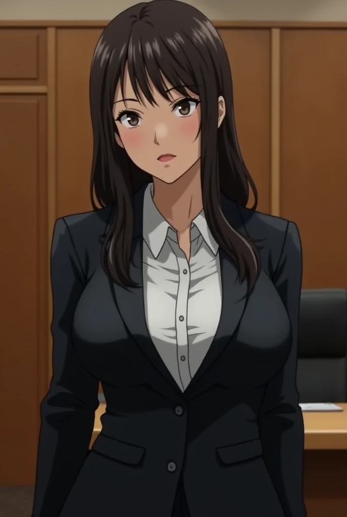lawyer、woman、Japanese、photograph、Healthy body shape(Big Breasts)、Feel the intelligence、Court、Real、