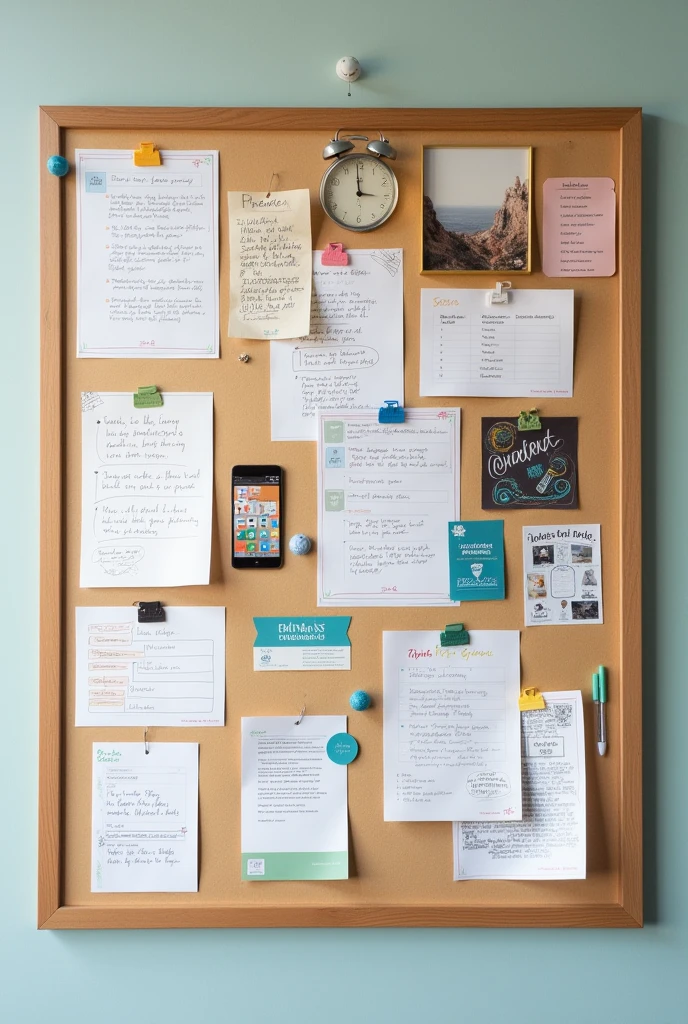 Create a picture of a board that involves the theme of work , make a board yourself 