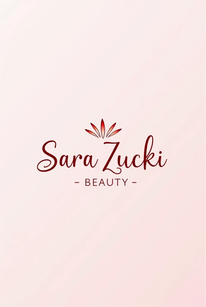 A logo for my brand Sara Zucki Beauty in very delicate pink tones and with nail and makeup elements, something very modern and trendy.