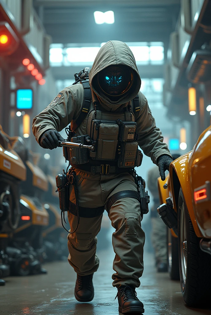 create a mechanic in the year 2074
