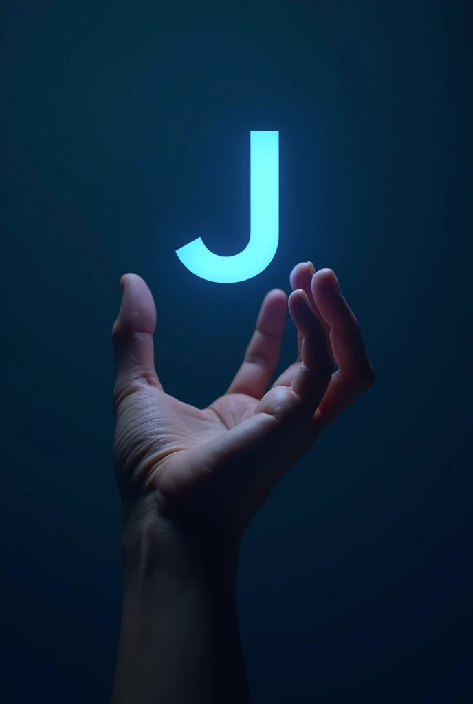 I need to create a photo with this background color #1b263b that a hand is holding the javascript logo I want the same photo but with these measurements 904x544px
