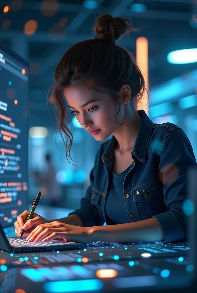 Create a beautiful image for a Pinterest Pin and write the title MASTERING AI PROMPT