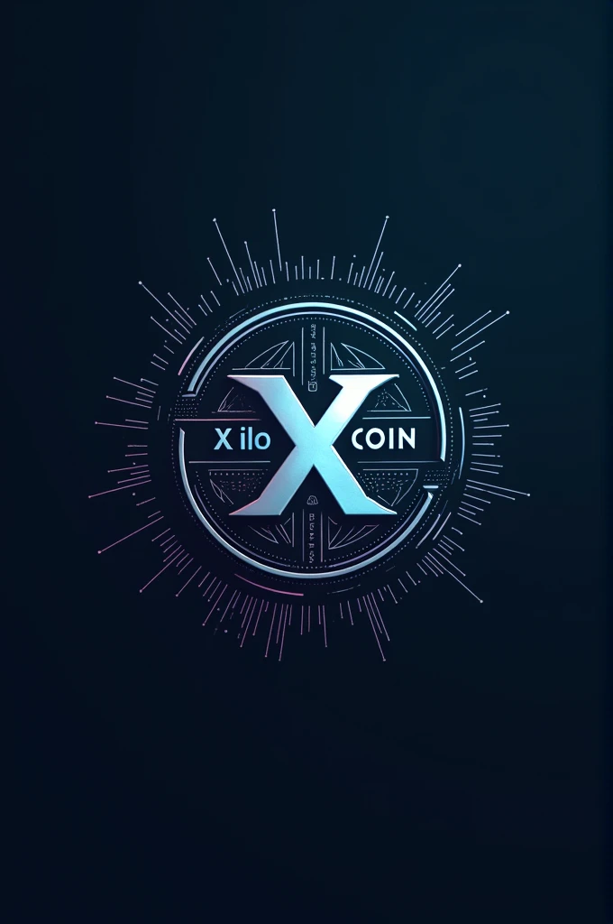 create a crypto currency symbol with the words Xilo Coin on it
