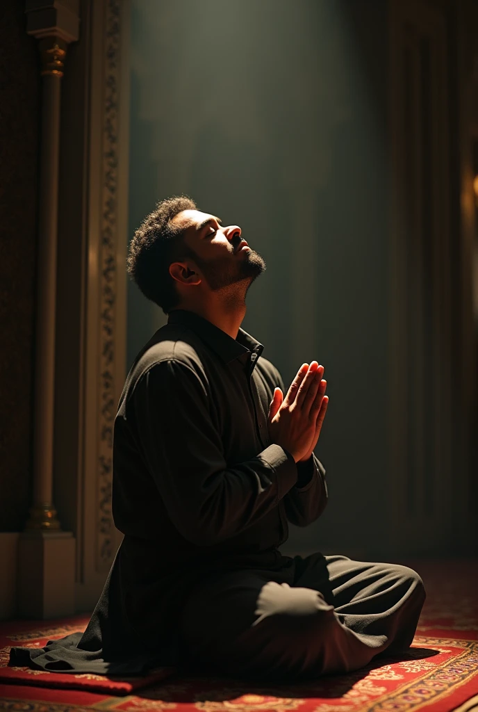 এক লোক নামাজে বসে