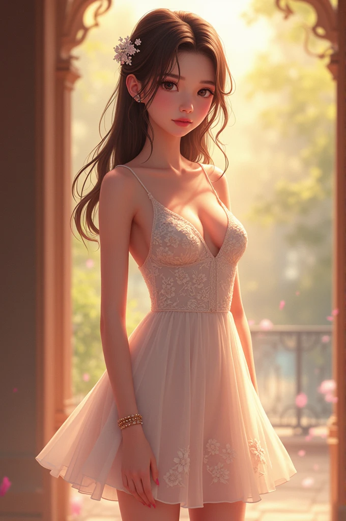 a picture of a girl short dress