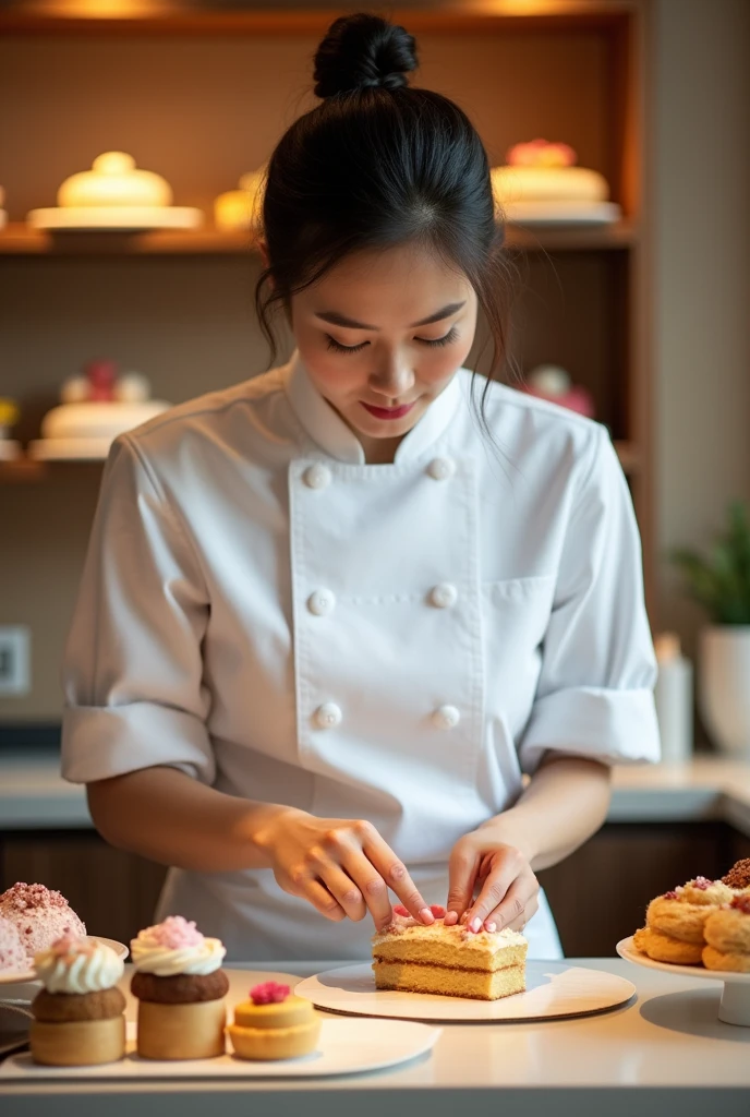 Pastry chef、woman、Japanese、shop、photograph、Aesthetic sense、confectionery、cake