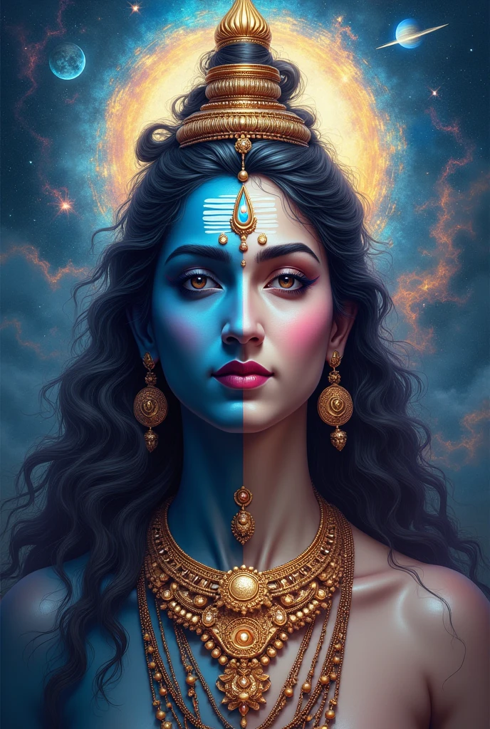 Aadha Mahadev aadha Mata Parvati ka Roop 

