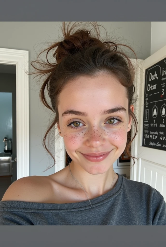  girl with freckles, beautiful face tender and innocent 1