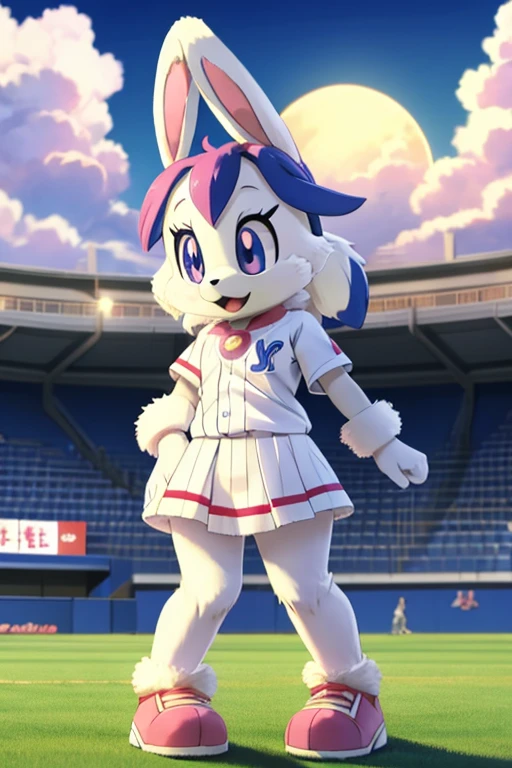 Furry female sara rabbit alola pokemon sun and moon fursuit mascot baseball style 