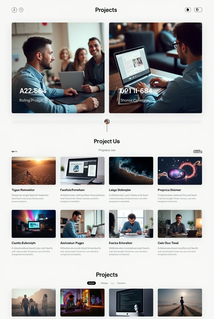 Projects Section create a design