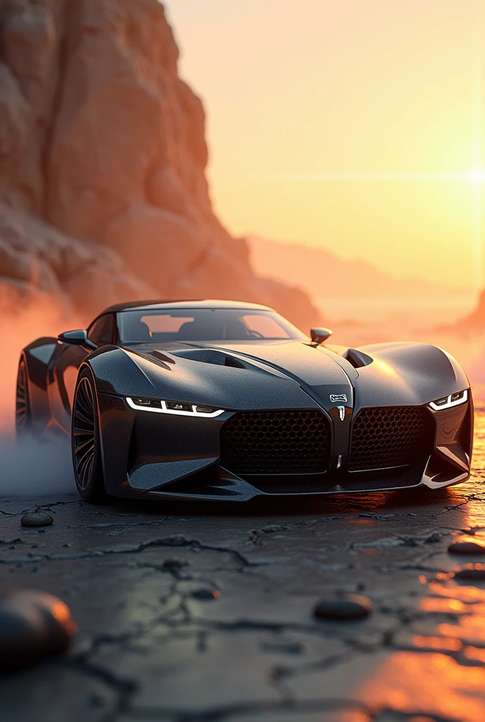 car of the future, god rays, Surrealism, Futurism, Neoclassicism, Gothic art, UHD, accurate, high details, high quality, highres