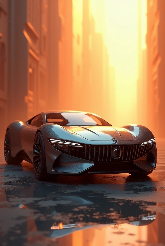 car of the future, god rays, Surrealism, Futurism, Neoclassicism, Gothic art, UHD, accurate, high details, high quality, highres
