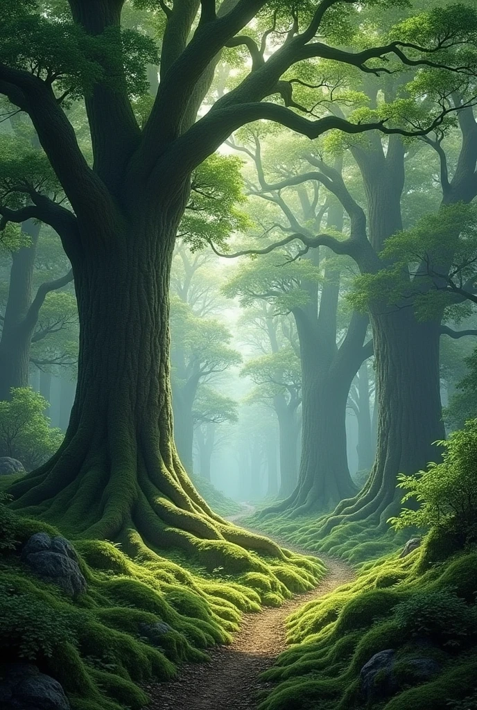 Trees in forest